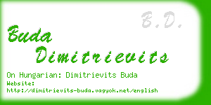 buda dimitrievits business card